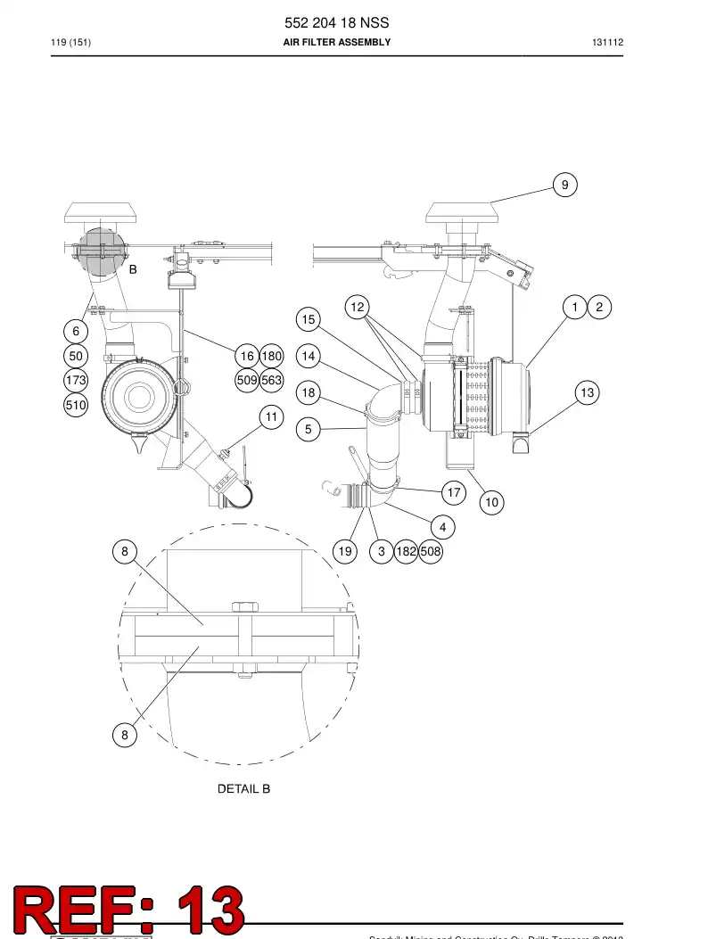 28067910a 280 679 10a Clamp, Hose - Sandvik Technical Drawing
