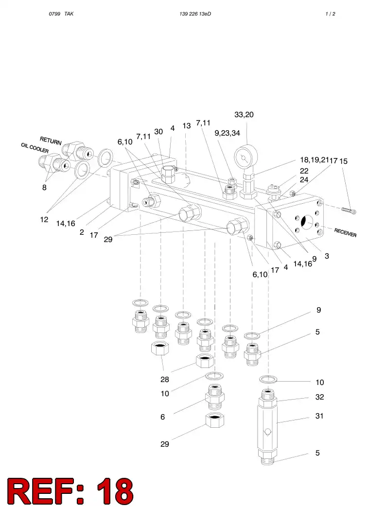 28328250 283 282 50 REDUCING FITTING MALE-FEMALE - Sandvik Technical Drawing