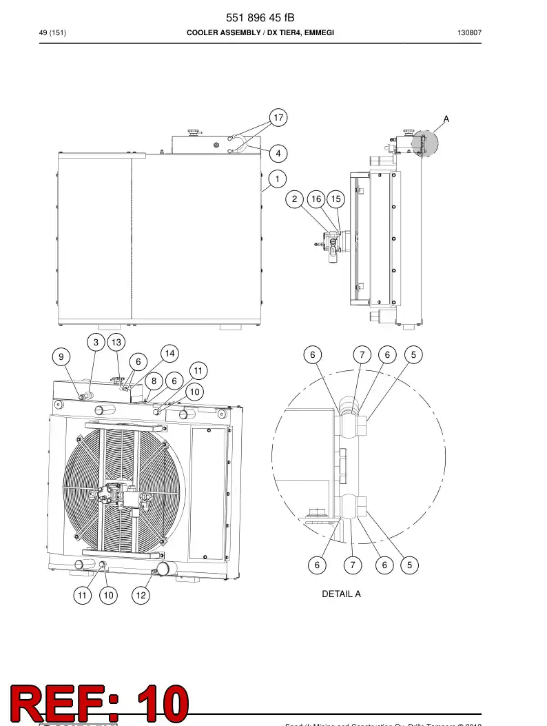 28335250a 283 352 50a COPPER SEAL - Sandvik Technical Drawing