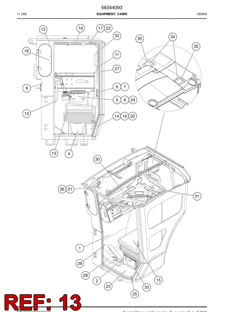 29430058 294 300 58 Plate lug - Sandvik Technical Drawing