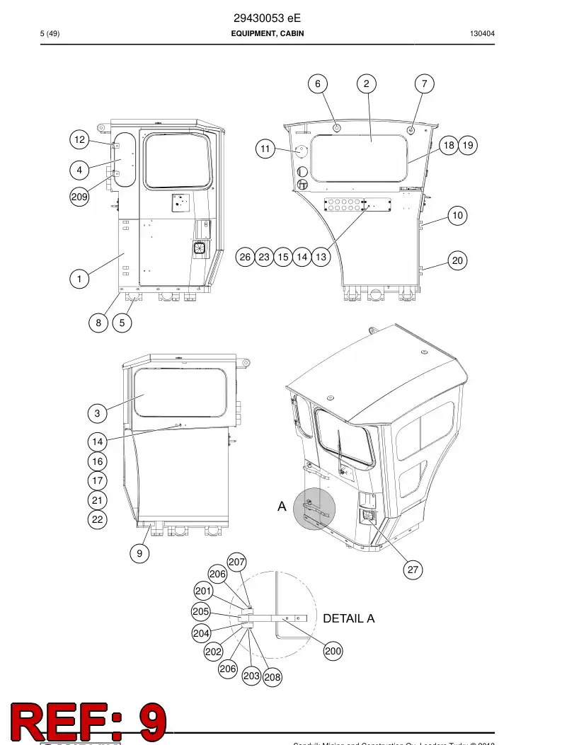 29430062 294 300 62 Plate, Cover - Sandvik Technical Drawing