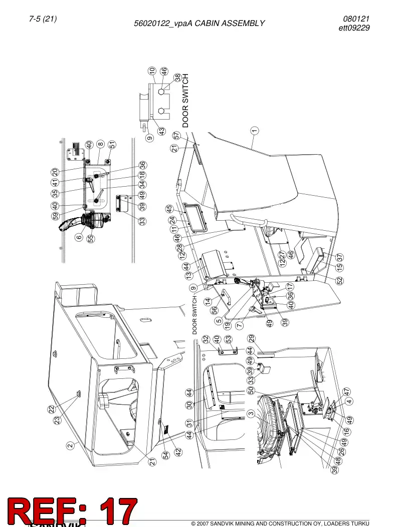 29430069 294 300 69 Bracket - Sandvik Technical Drawing