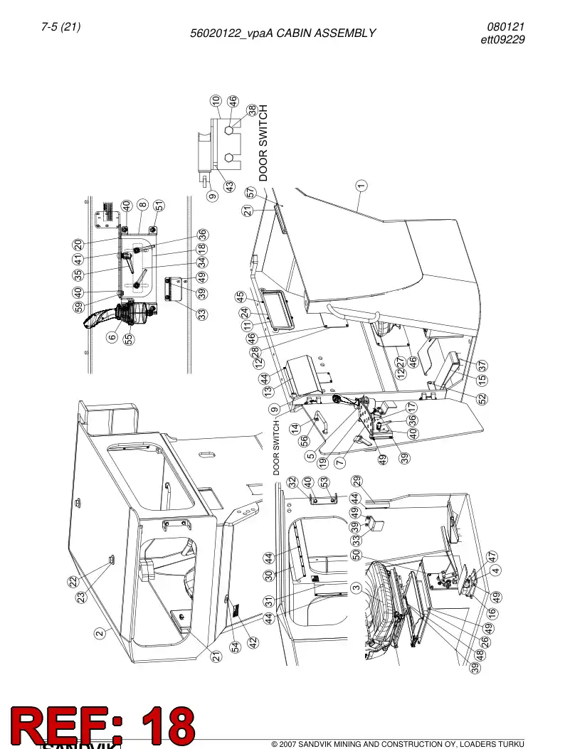29430071 294 300 71 Bracket - Sandvik Technical Drawing