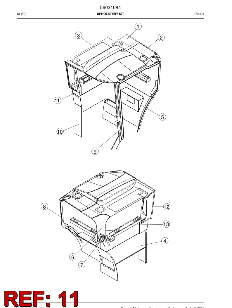 29430085 294 300 85 Plate, Lining - Sandvik Technical Drawing