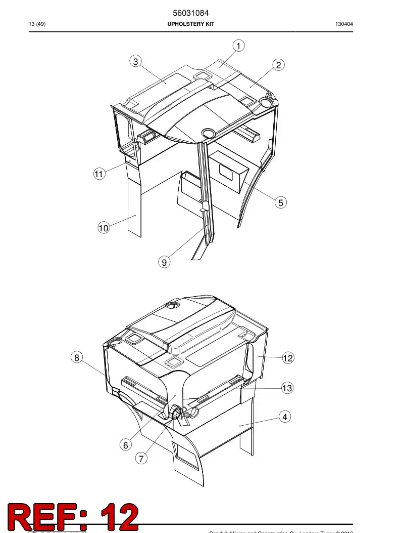 29430089 294 300 89 Plate, Lining - Sandvik Technical Drawing