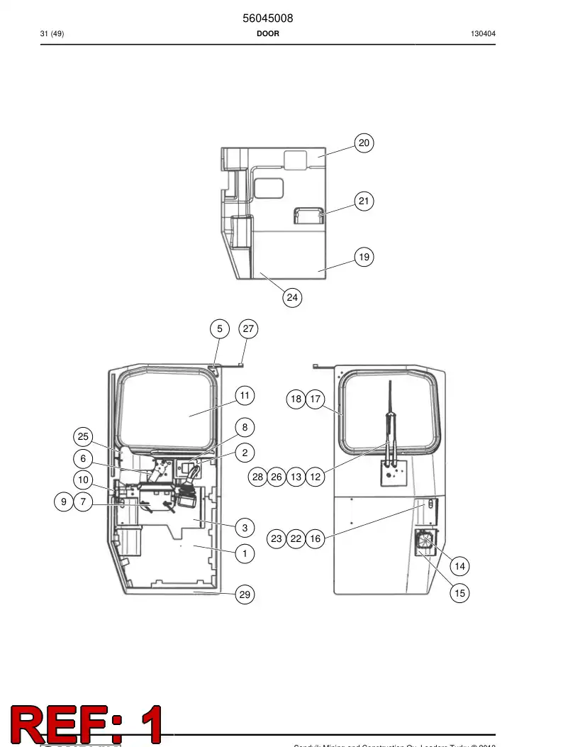 29430287 294 302 87 Door - Sandvik Technical Drawing