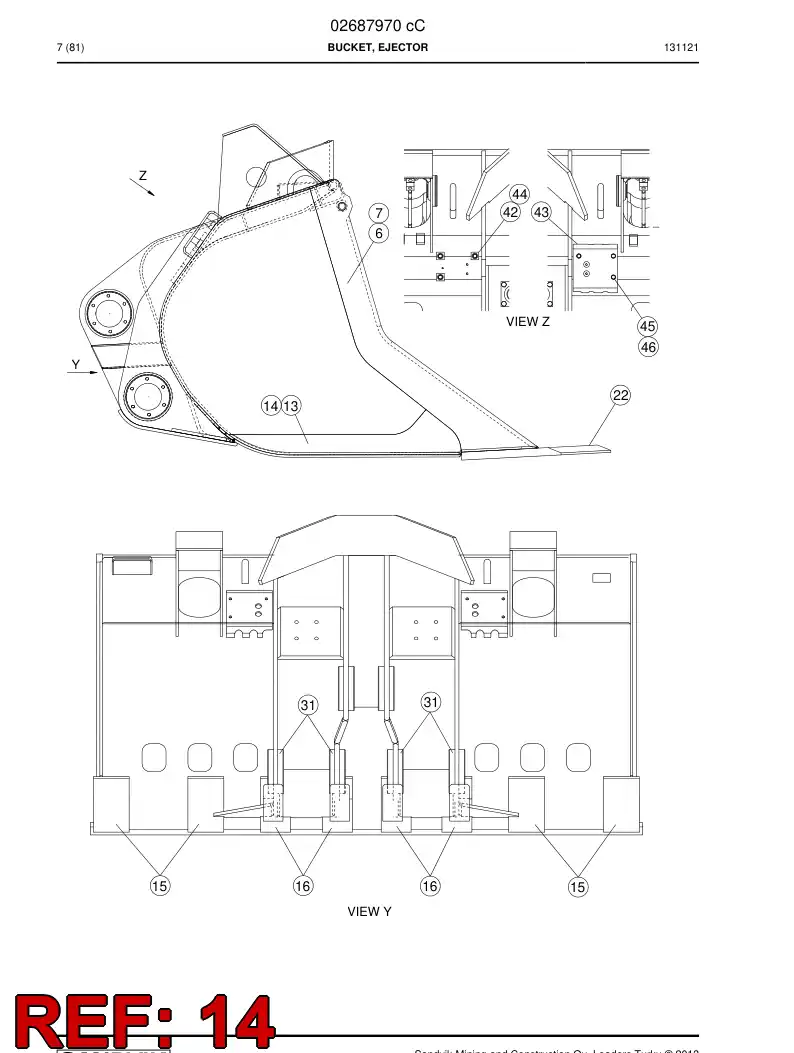 29500190 295 001 90 Support, Elbow - Sandvik Technical Drawing
