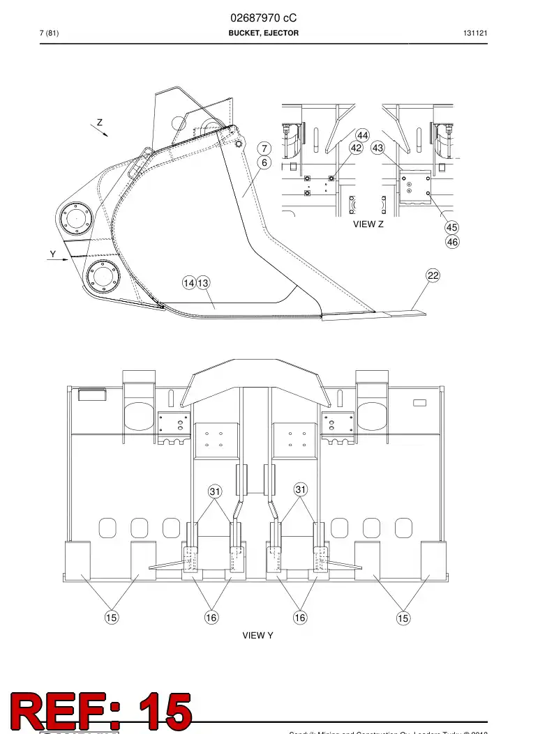 29500200 295 002 00 Plate, Wear - Sandvik Technical Drawing