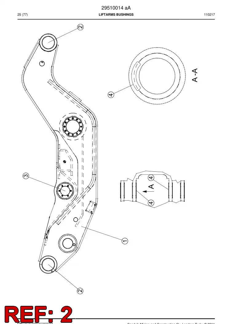 29500460 295 004 60 Bushing, Bearing - Sandvik Technical Drawing