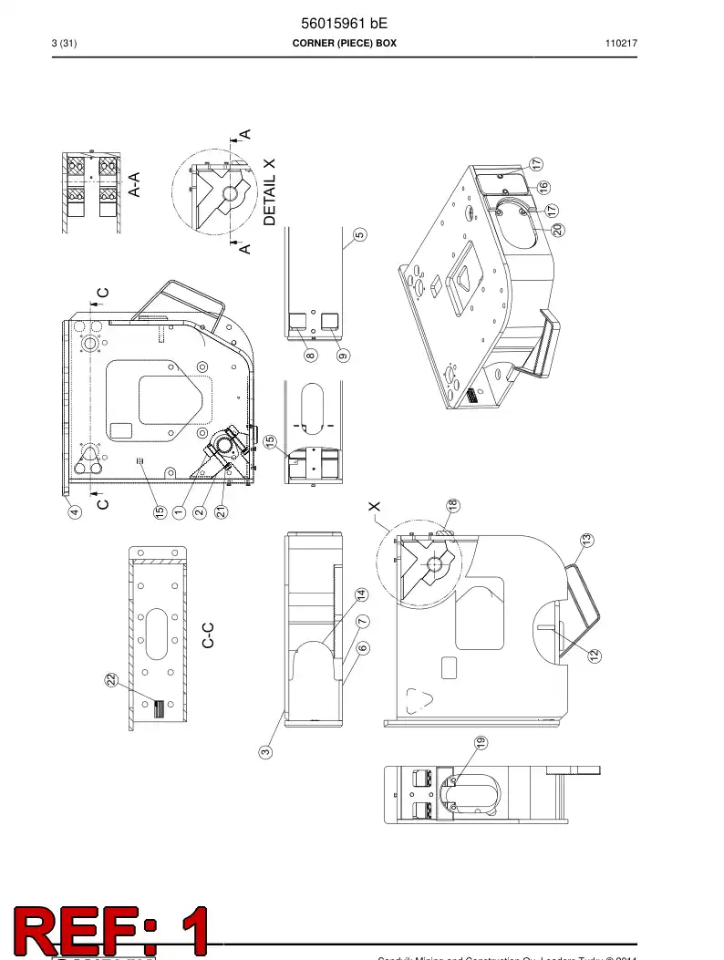 29501940 295 019 40 Plate, Thrust - Sandvik Technical Drawing