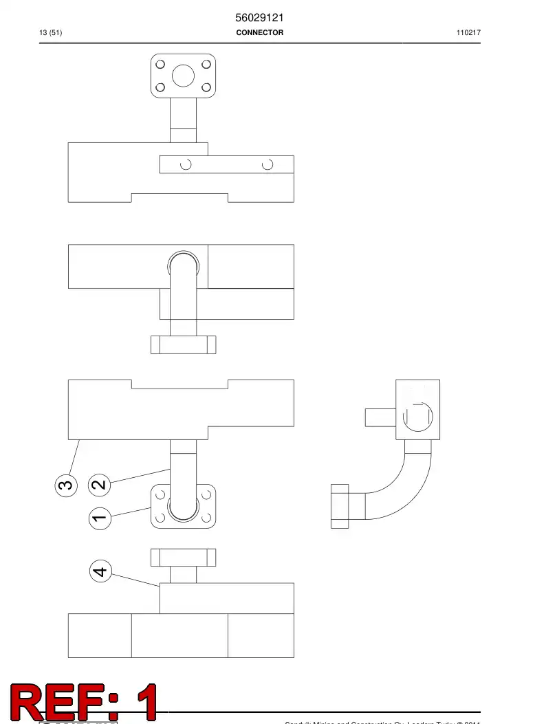 29502940 295 029 40 Flange - Sandvik Technical Drawing