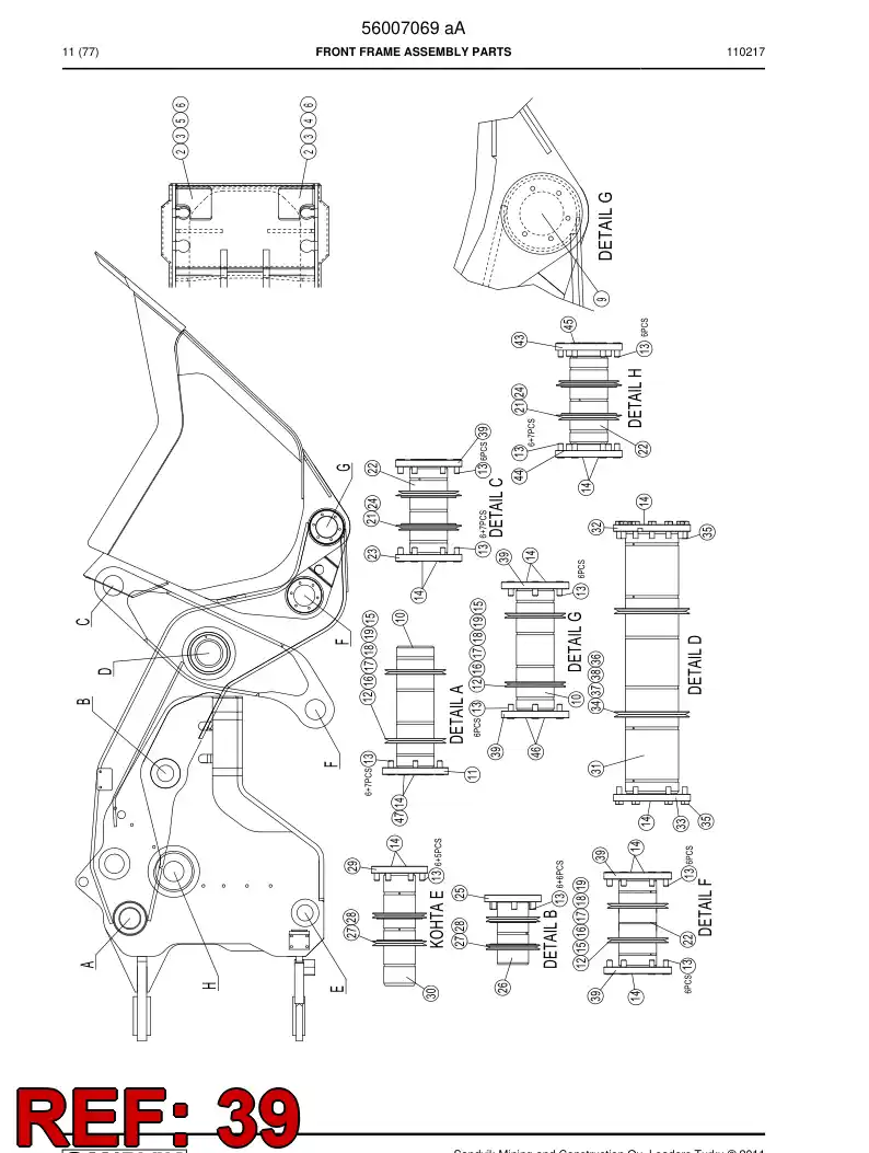 29504020 295 040 20 Flange - Sandvik Technical Drawing