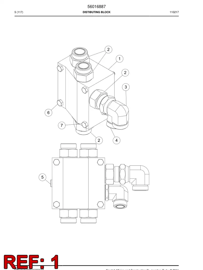 29506820 295 068 20 Block, Distribution - Sandvik Technical Drawing