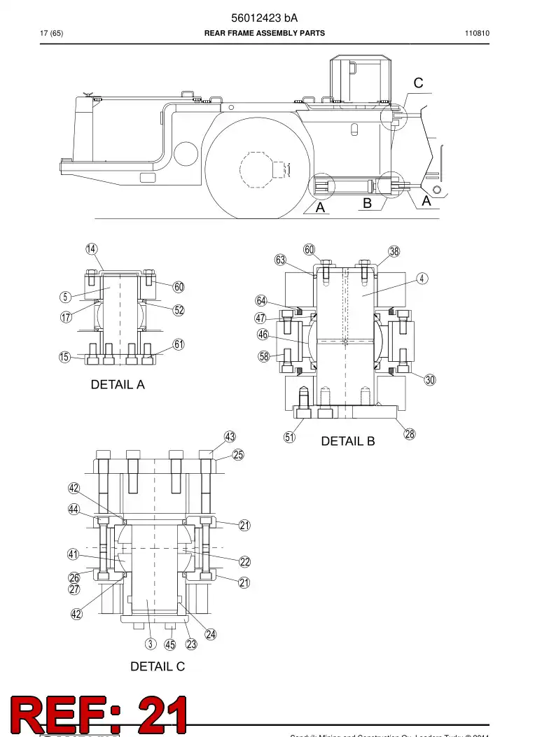 29510537 295 105 37 Guard - Sandvik Technical Drawing