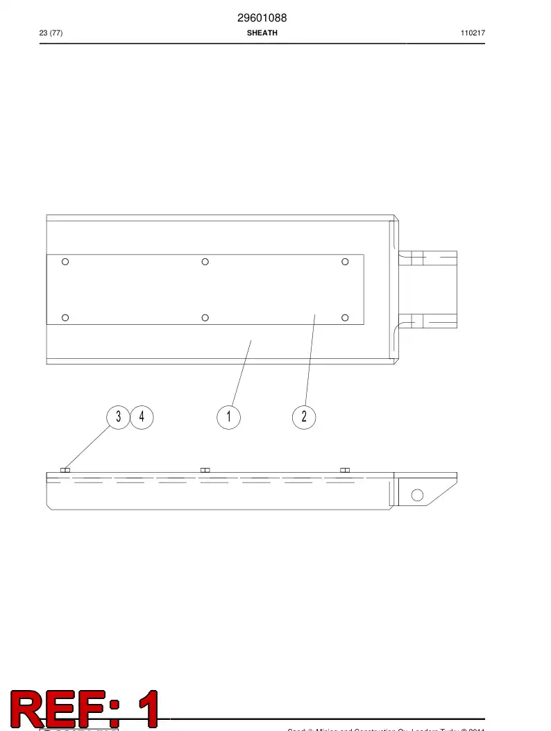 29601089 296 010 89 Sheath - Sandvik Technical Drawing