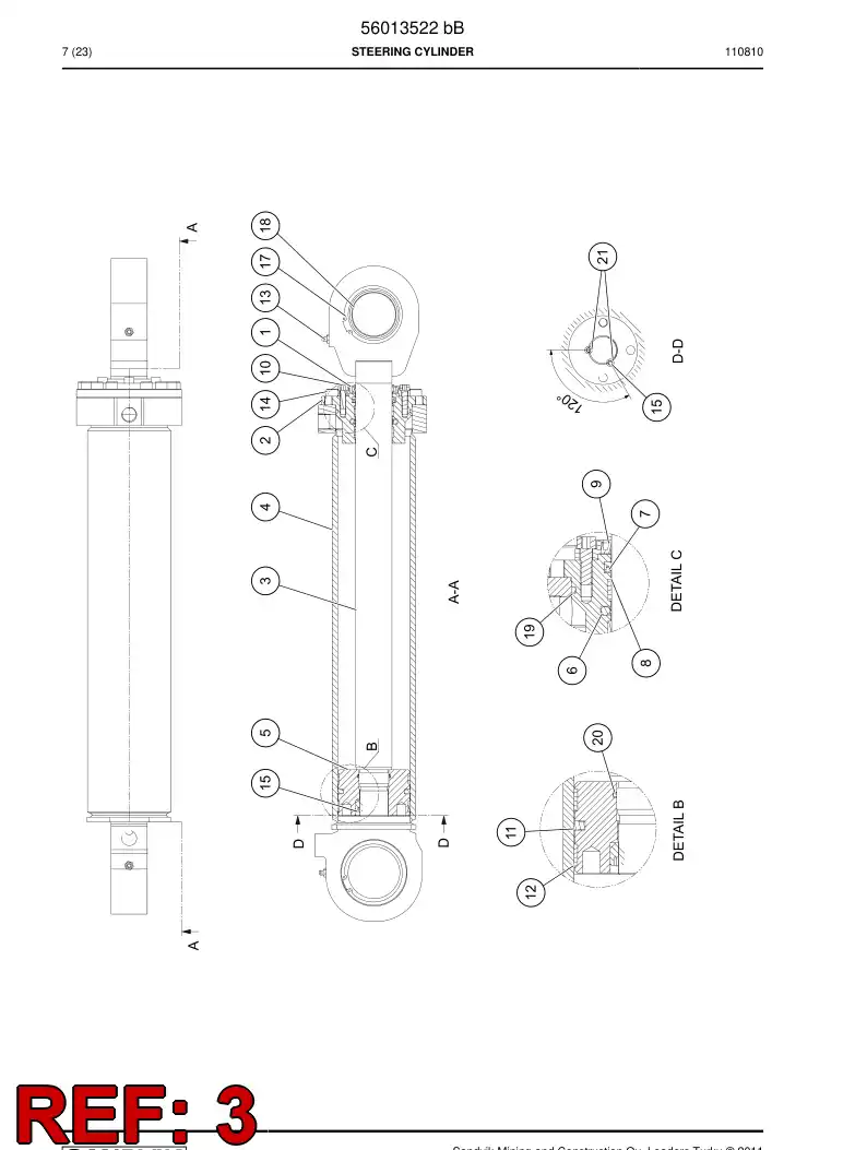 29601669 296 016 69 PISTON rod - Sandvik Technical Drawing