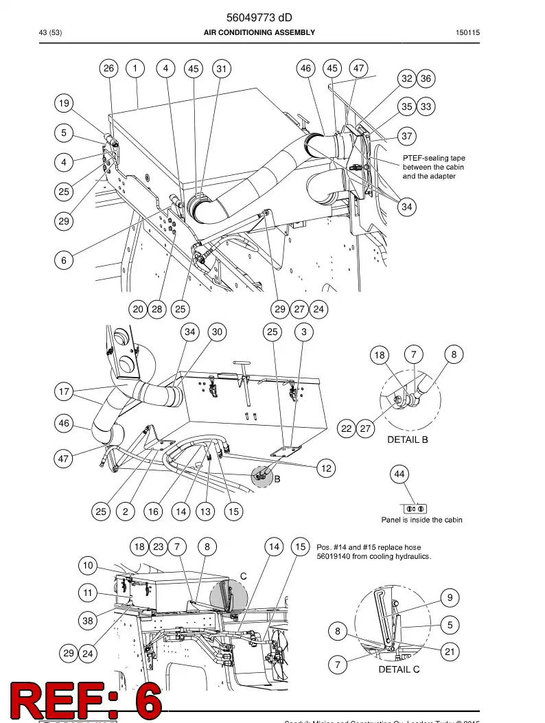 29602083 296 020 83 Hinge - Sandvik Technical Drawing