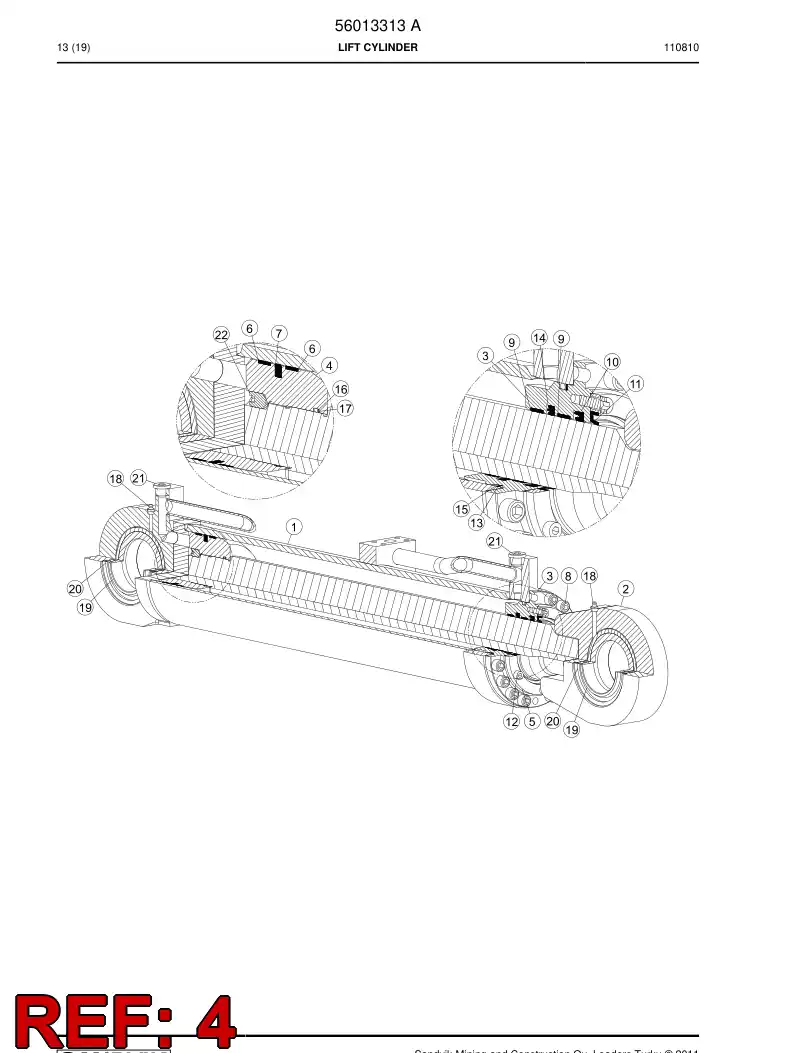 29602213 296 022 13 PISTON - Sandvik Technical Drawing