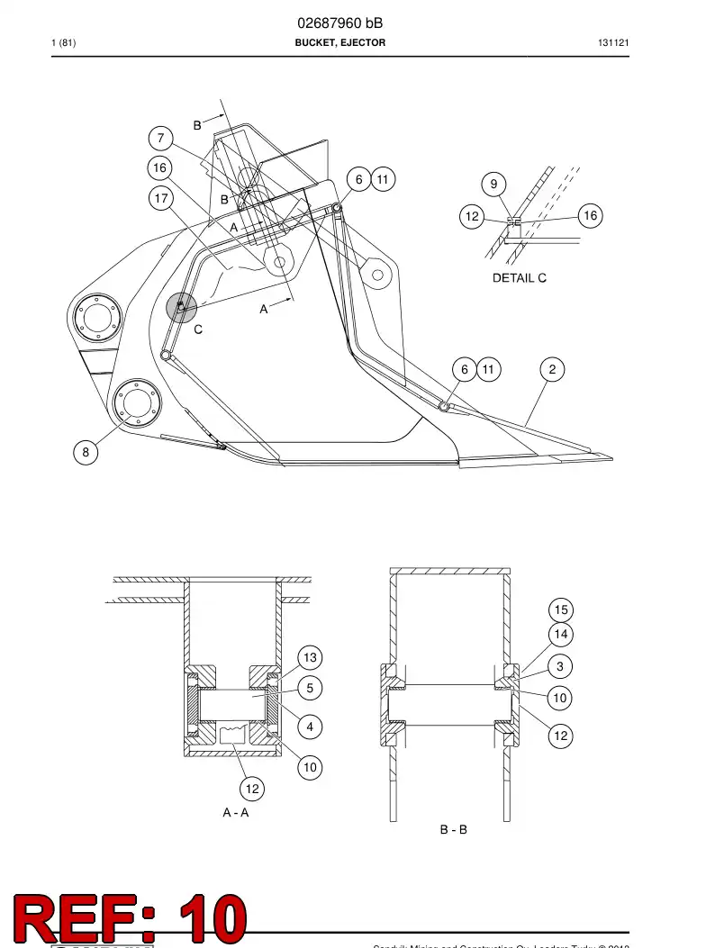 29603395 296 033 95 Shaft - Sandvik Technical Drawing