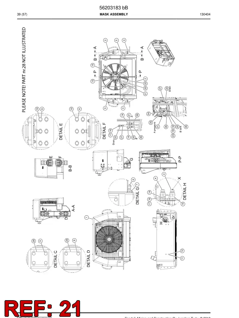 29603510 296 035 10 Hose, Hydraulic - Sandvik Technical Drawing