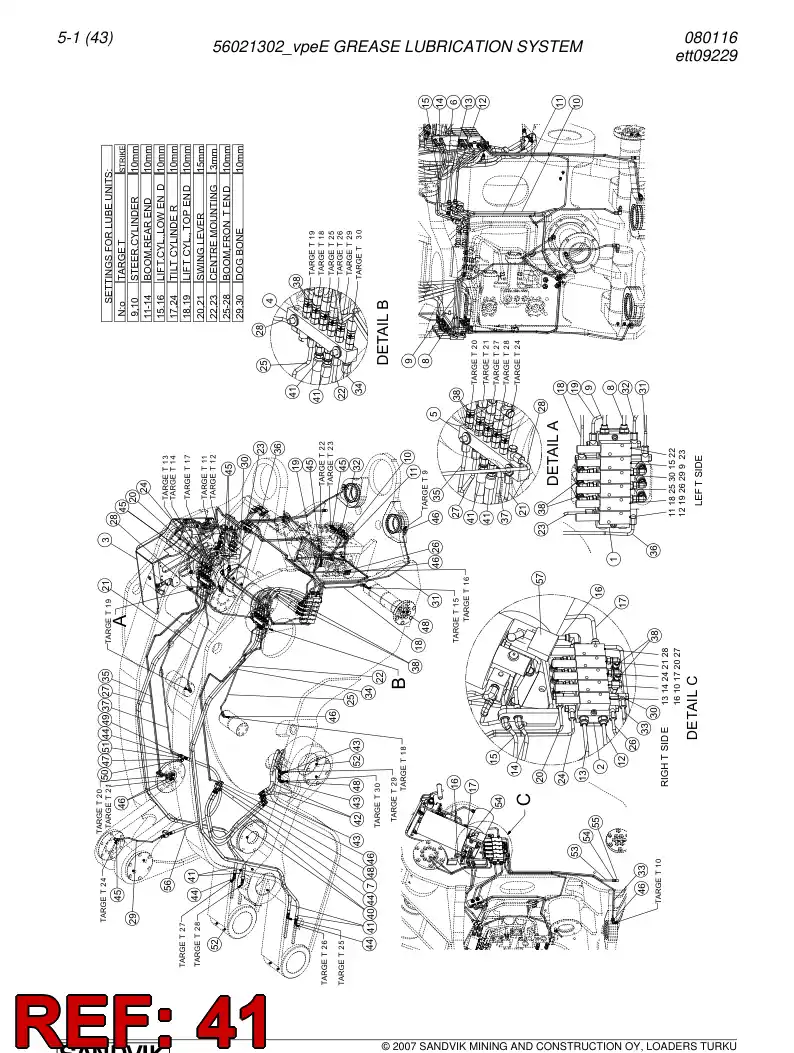 29604064 296 040 64 Hydraulic hose - Sandvik Technical Drawing