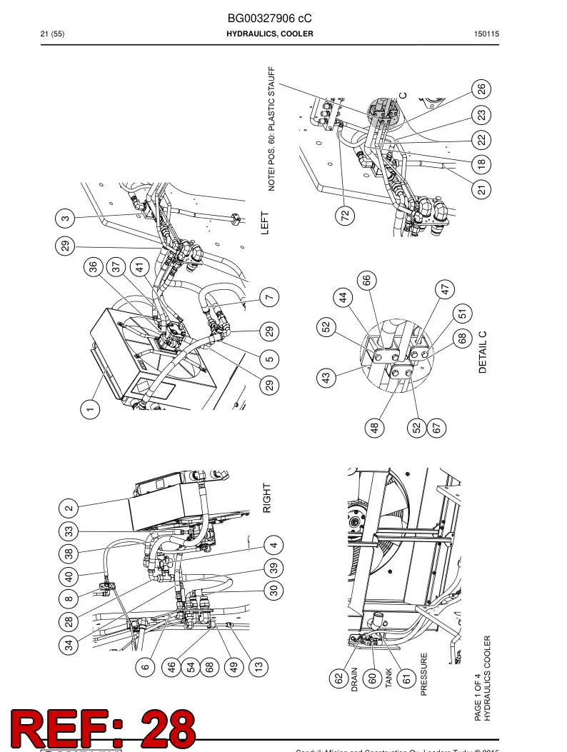 29604205 296 042 05 Hydraulic hose - Sandvik Technical Drawing