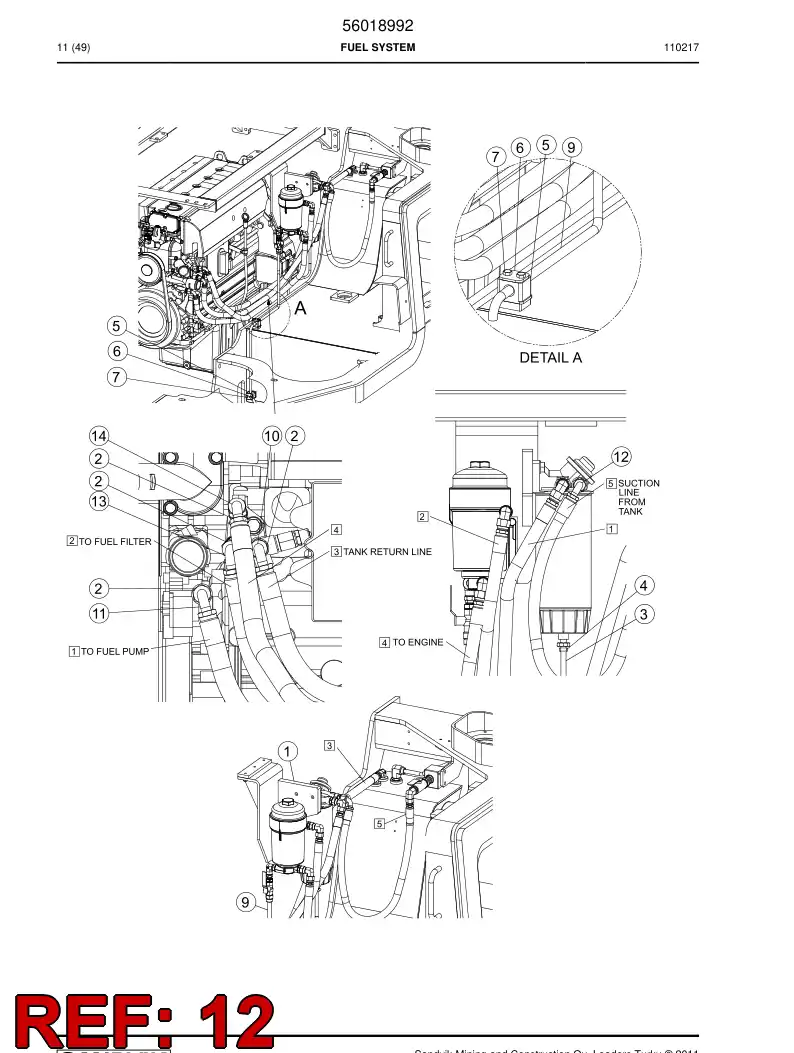 29604209 296 042 09 Hose, Fuel - Sandvik Technical Drawing