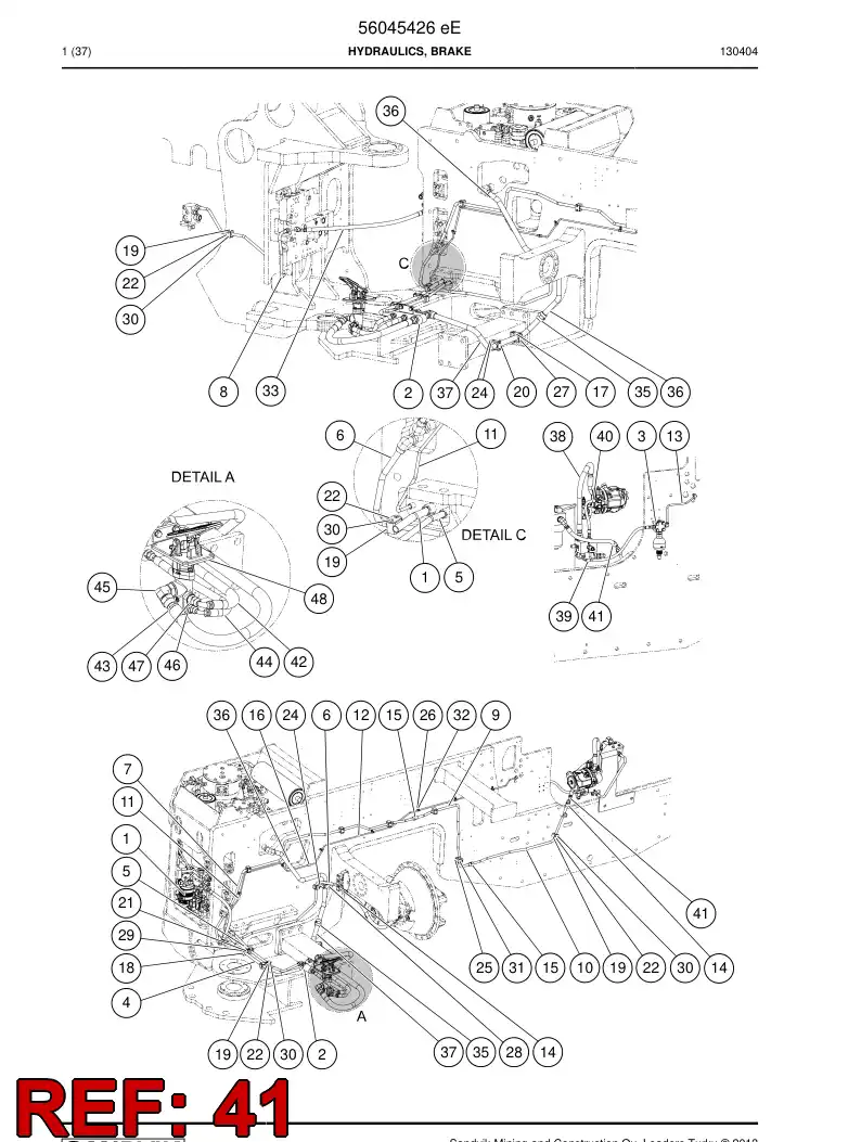 29604291 296 042 91 Hose, Hydraulic - Sandvik Technical Drawing