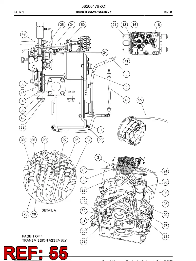 29604864 296 048 64 Hydraulic hose - Sandvik Technical Drawing