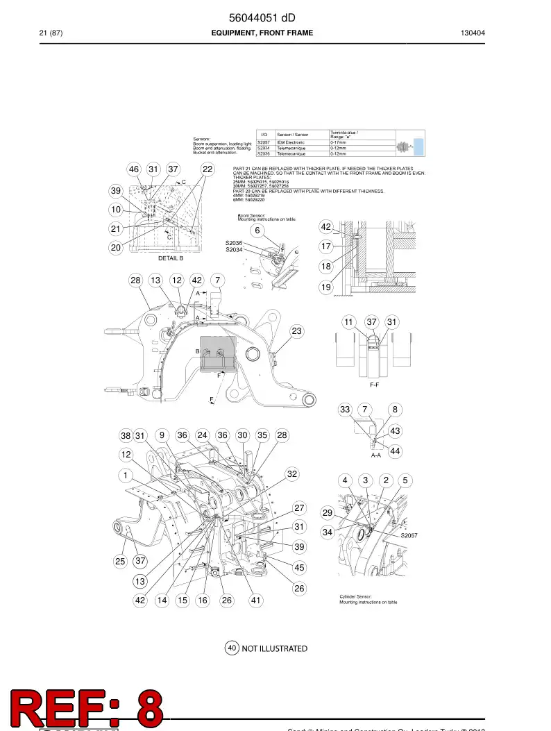 29605628 296 056 28 Plate - Sandvik Technical Drawing