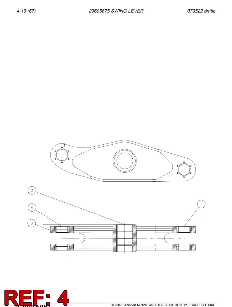 29605670 296 056 70 Bushing - Sandvik Technical Drawing