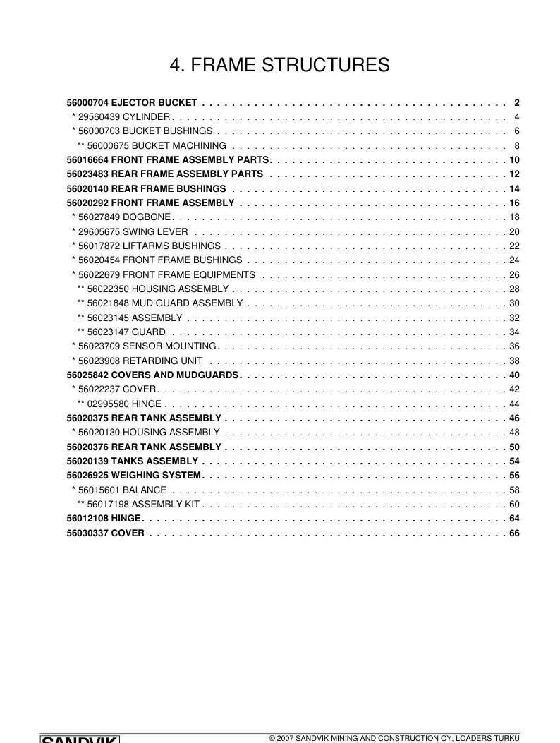 29605675 296 056 75 SWING LEVER - Sandvik Technical Drawing