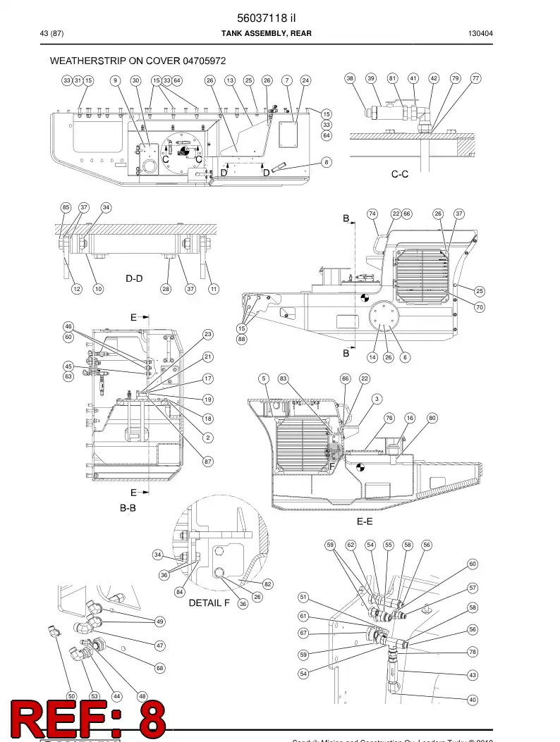 29606413 296 064 13 Plate lug - Sandvik Technical Drawing