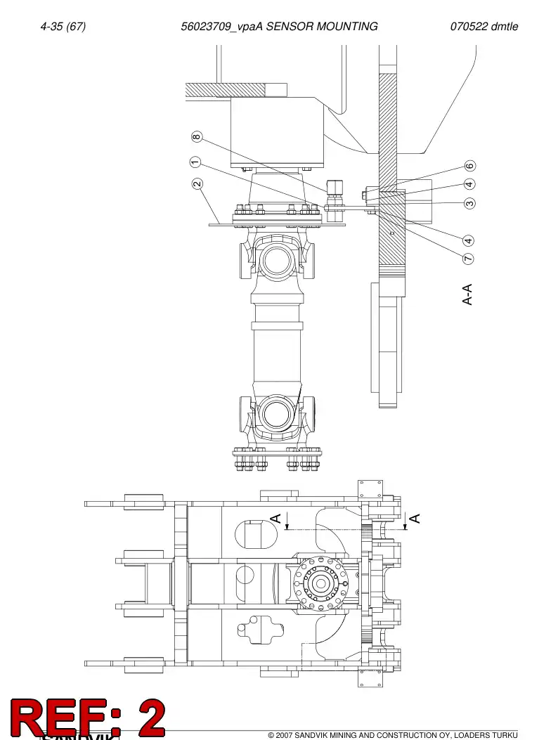 29606843 296 068 43 Holeplate - Sandvik Technical Drawing