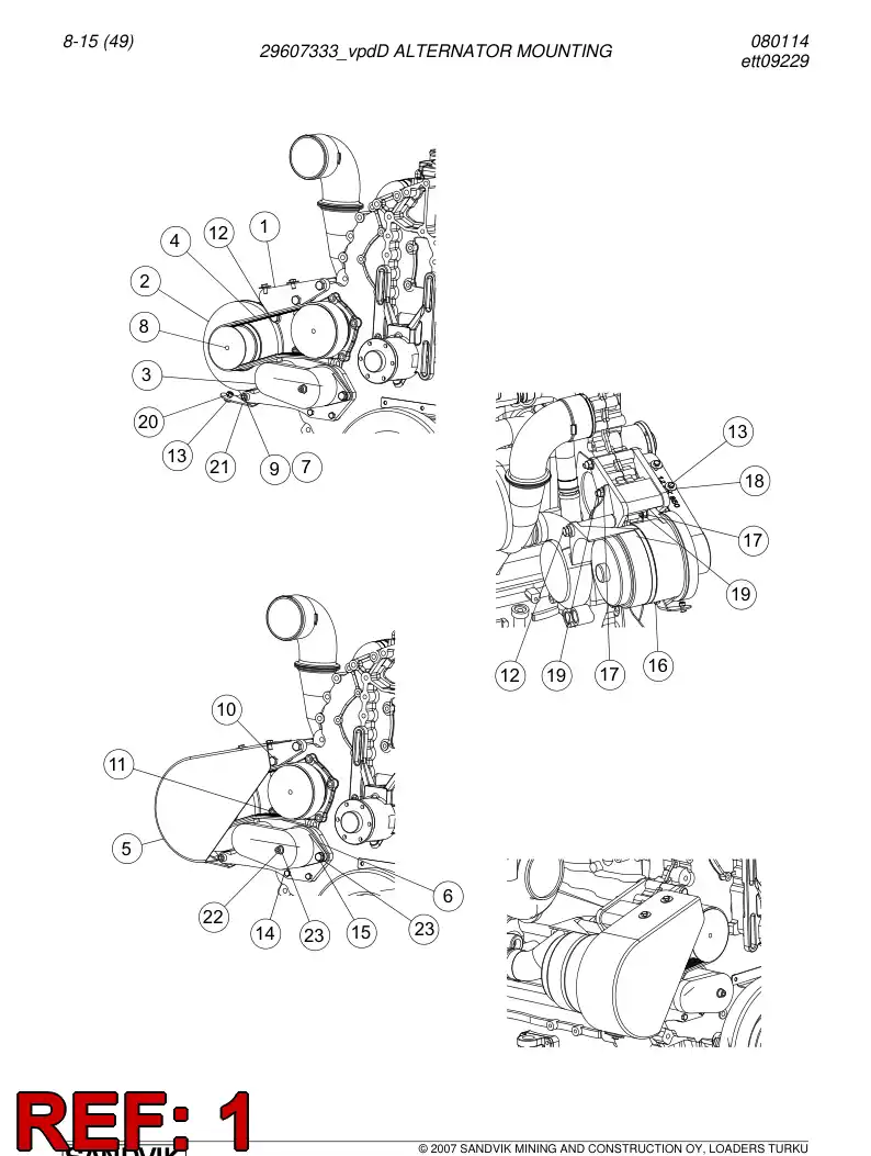 29607304 296 073 04 Supporting block - Sandvik Technical Drawing