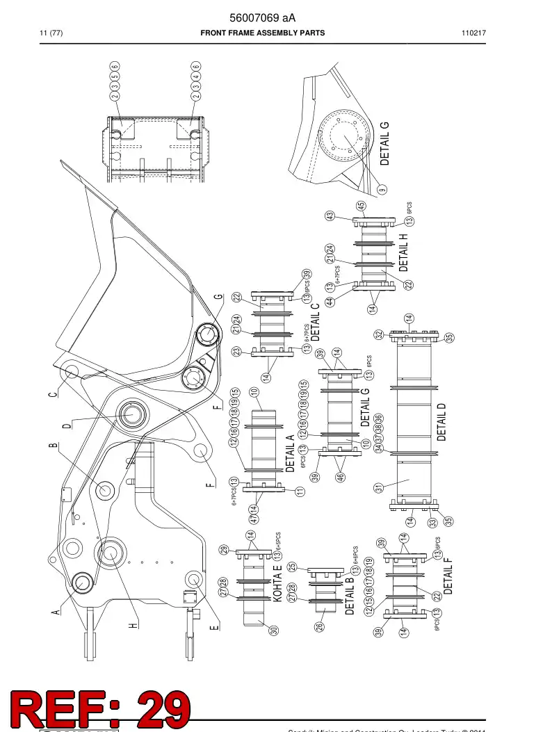 29610387 296 103 87 Flange - Sandvik Technical Drawing