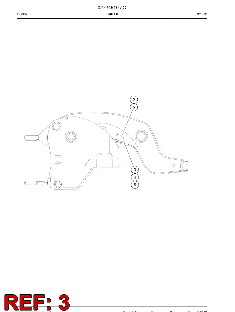 29612433 296 124 33 PLATE - Sandvik Technical Drawing