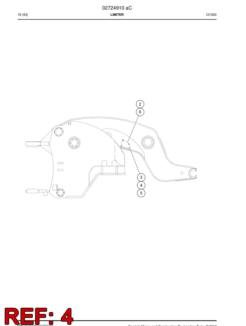 29612434 296 124 34 PLATE - Sandvik Technical Drawing