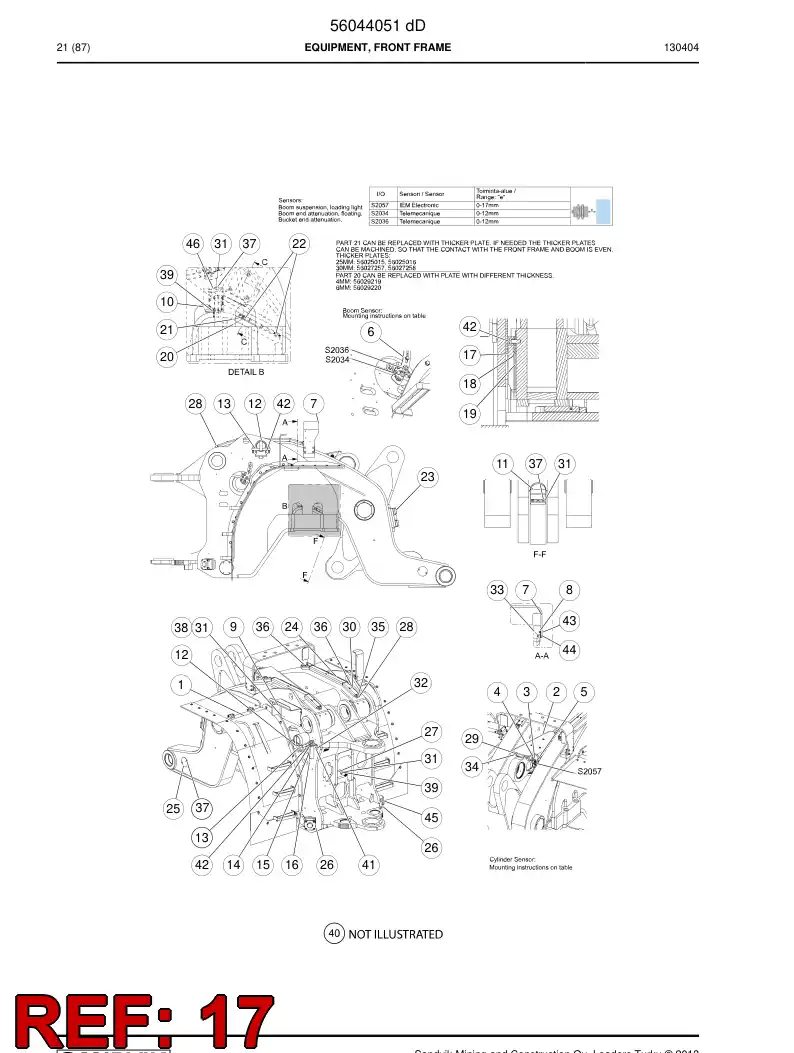29612860 296 128 60 Plate - Sandvik Technical Drawing