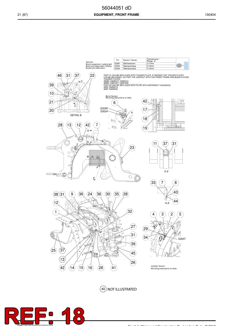 29612861 296 128 61 Shim - Sandvik Technical Drawing