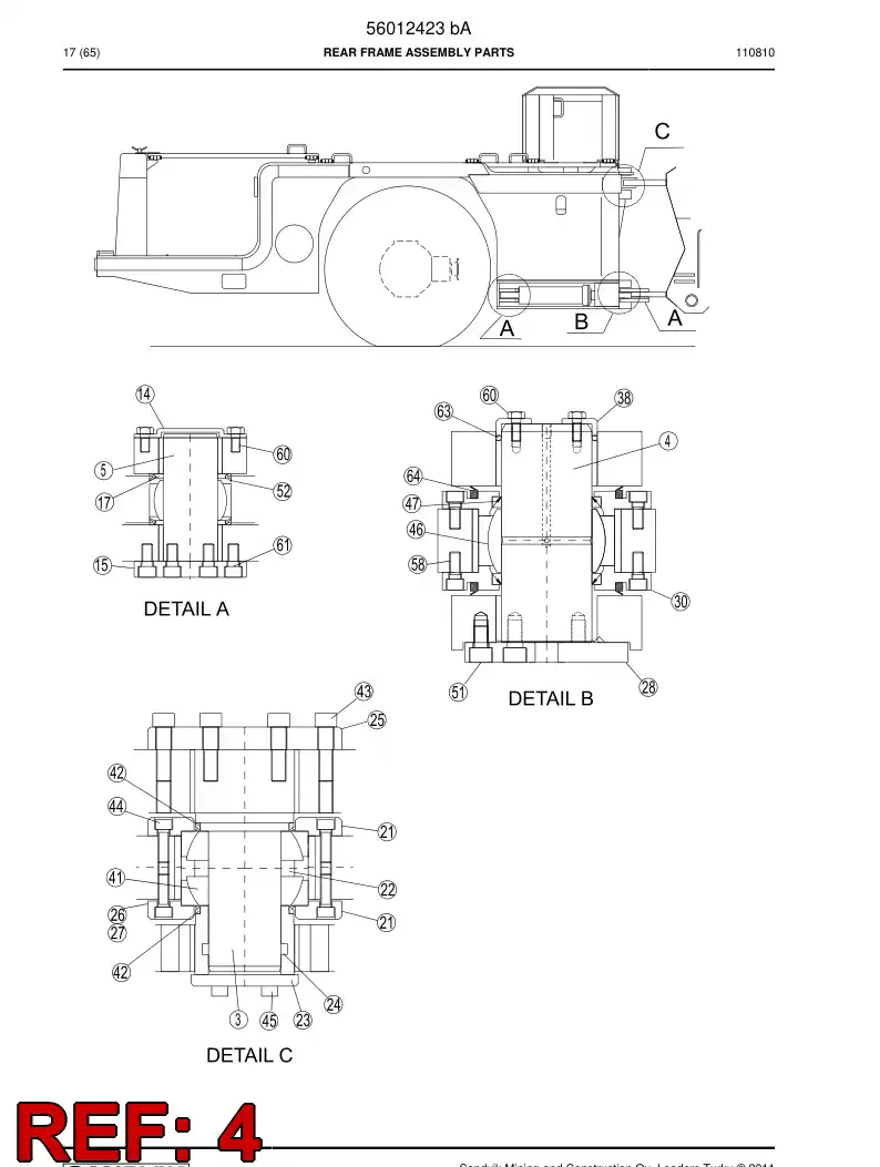 29613225 296 132 25 Clevis pin - Sandvik Technical Drawing