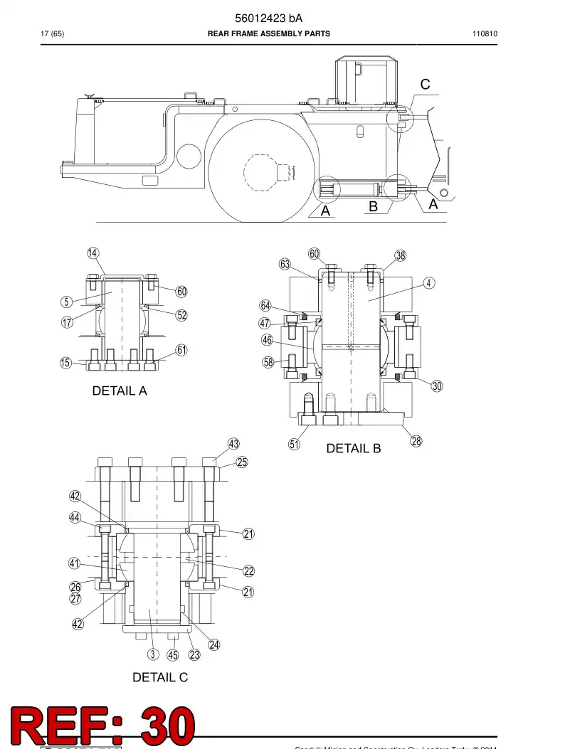 29613226 296 132 26 Flange - Sandvik Technical Drawing