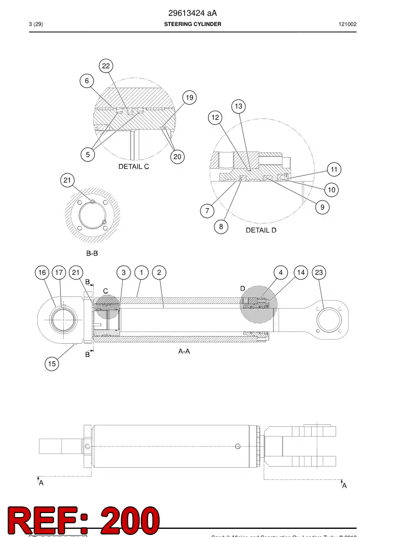 29613423 296 134 23 Seal kit - Sandvik Technical Drawing