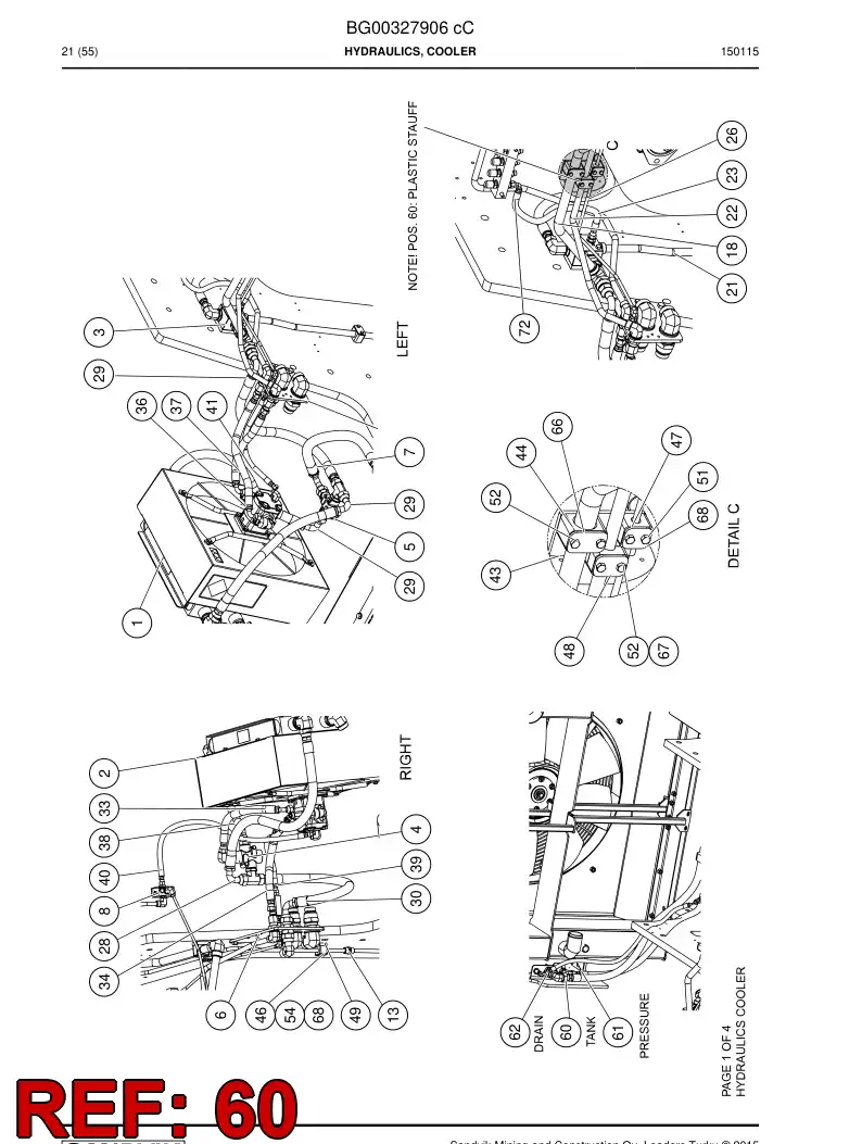 29613496 296 134 96 Hydraulic hose - Sandvik Technical Drawing