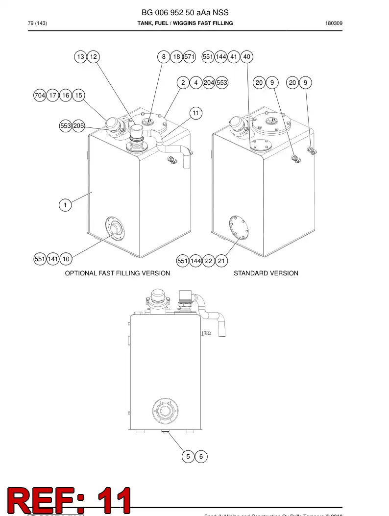 29613586a 296 135 86a Hose, Hydraulic - Sandvik Technical Drawing