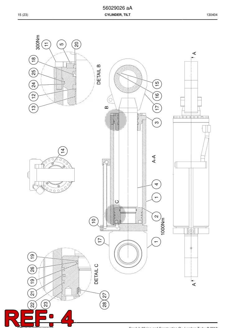 29613896 296 138 96 Rod, PISTON - Sandvik Technical Drawing