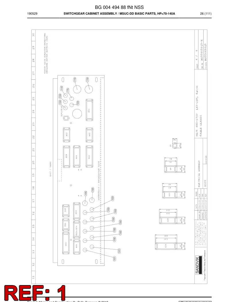30063690 300 636 90 O-Ring - Sandvik Technical Drawing