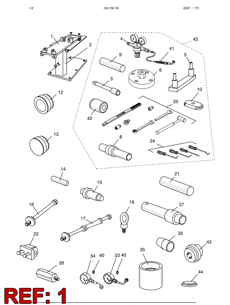 30287858 302 878 58 MOUNTING PLATE FOR ROCK DRILLS HL700, - Sandvik Technical Drawing