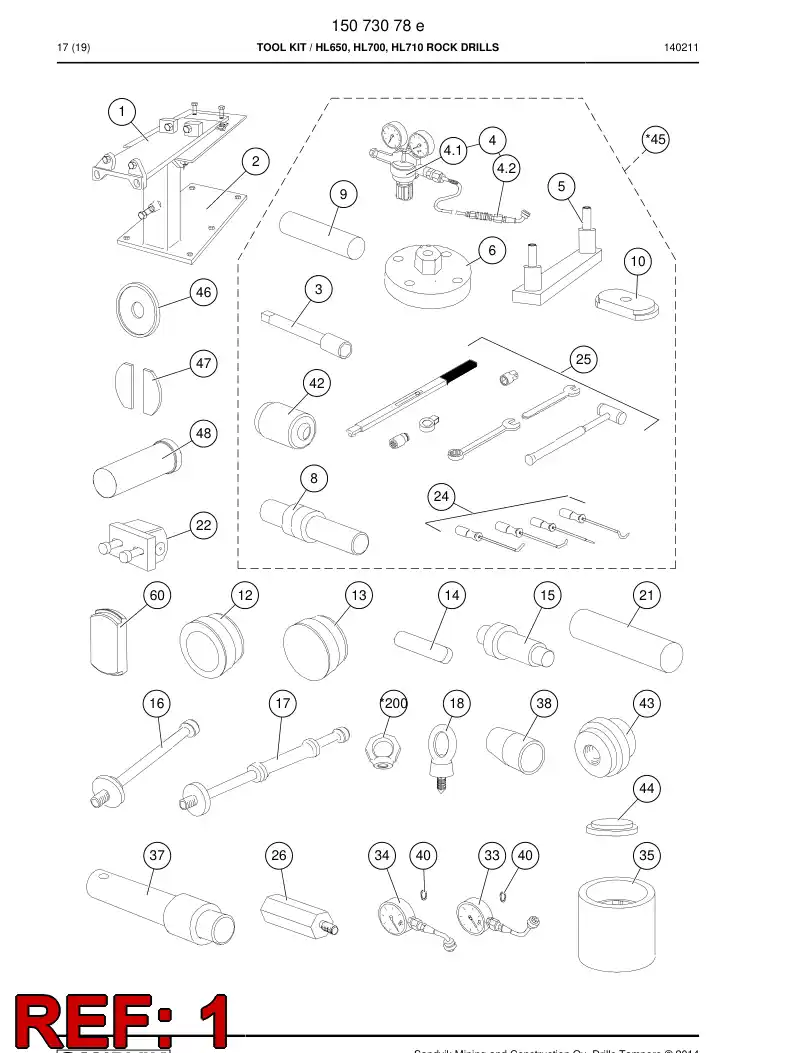 30287858c 302 878 58c Bracket, Mounting - Sandvik Technical Drawing