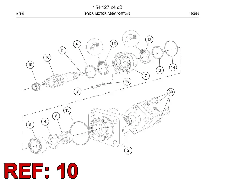 30288998c 302 889 98c Shaft, Rotating - Sandvik Technical Drawing